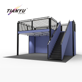 Tianyu wholesale aluminum profile tube standard trade show exhibition booth construction 2 floor double deck exhibit