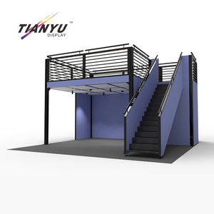 Tianyu wholesale aluminum profile tube standard trade show exhibition booth construction 2 floor double deck exhibit