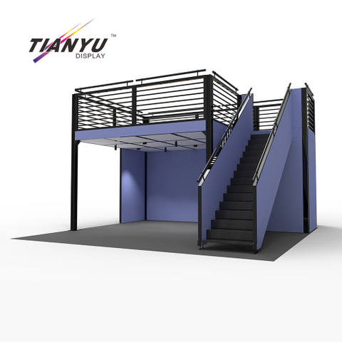 Tianyu wholesale aluminum profile tube standard trade show exhibition booth construction 2 floor double deck exhibit