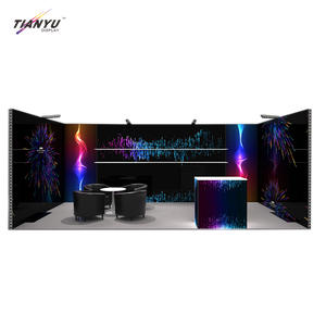 TIANYU Round Small Clothing Display Racks Trade Shows Exhibition Stands 2 Reception Desk for Spa