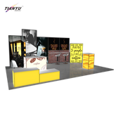 TIANYU with logo Exhibition Stand High Trade Show Display Banner Reception Desk 160 cm