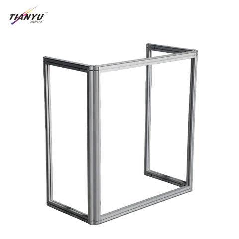 Folding Front Desk Mobile Foldable Reception Desk Portable Counter for Office Exhibition Event Temporary Use Easy Assembly