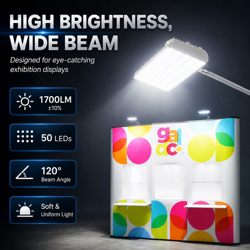 SL-2062-N50L 25W AC100-240V LED Exhibition Light 5630 SMD 1700LM Pop Up Frame Spotlight for Booth