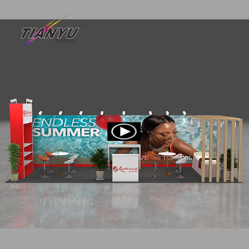 Tianyu Easy Assemble Aluminium Custom Build Exhibition Stand Design Company Beauty Expo Booth Tradeshow Exhibit Booth