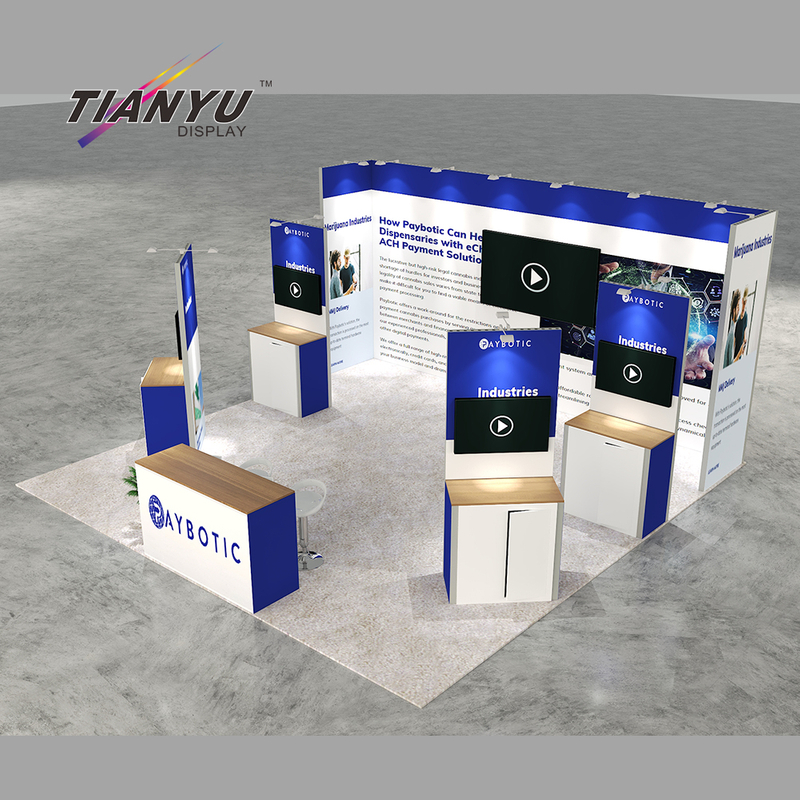 Tianyu Bespoke Exhibition Design Company 3x3 6x6 Custom Exhibition Stands with TV Stand