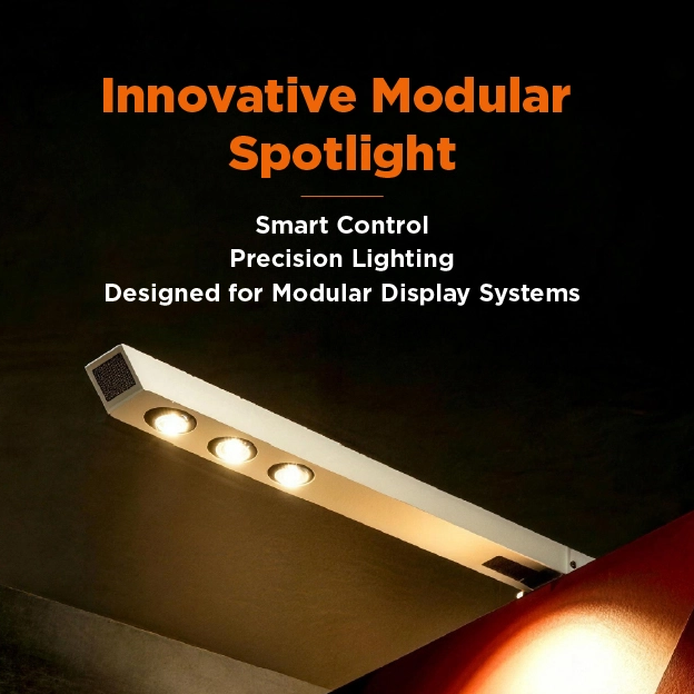 SLIVING Smart Modular Spotlight: Precision Lighting for Modular Exhibit Displays