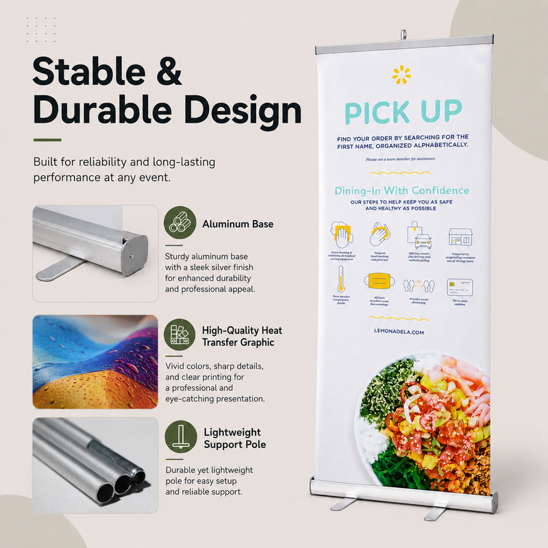 TIANYU Trade Show Display Ceiling Wholesale Retractable Standee Aluminium Pull Stand Kakemono Fan Roll up Banner