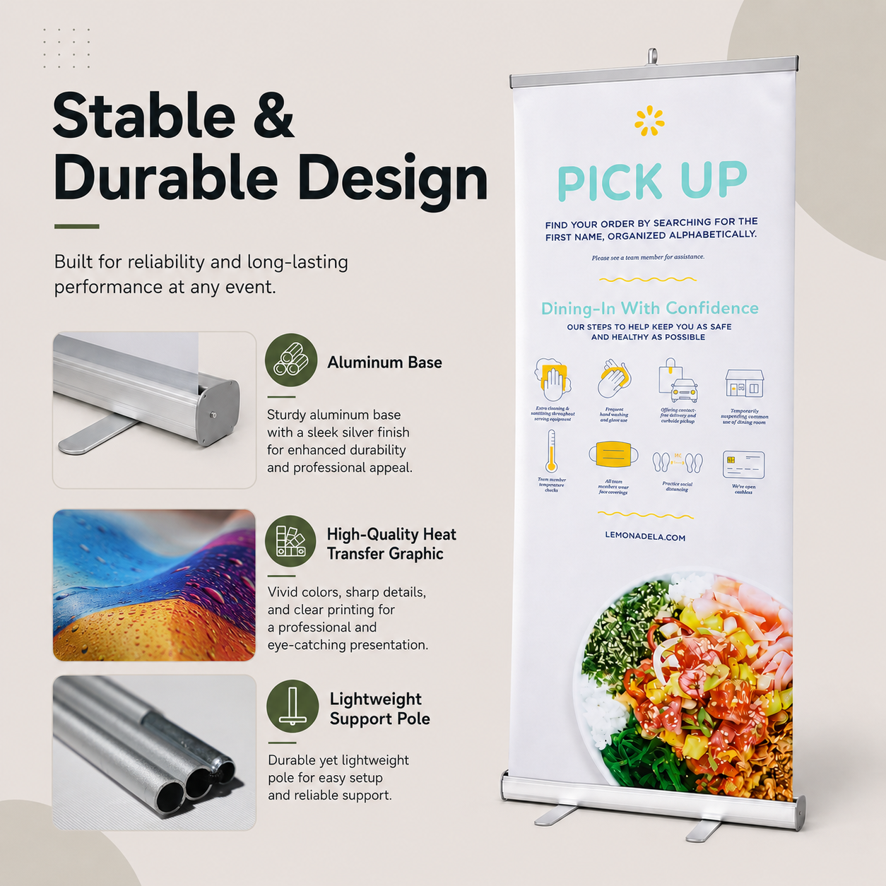TIANYU Trade Show Display Ceiling Wholesale Retractable Standee Aluminium Pull Stand Kakemono Fan Roll up Banner