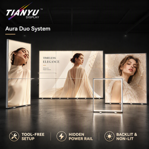 Tool Free LED Lightbox Exhibition Booth For Retail Displays TIANYU