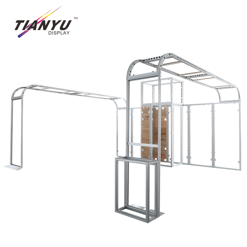 Tianyu hot sale M-series system feel free tools easy assemble exhibition modular stand aluminum trade show booth 6 x 6