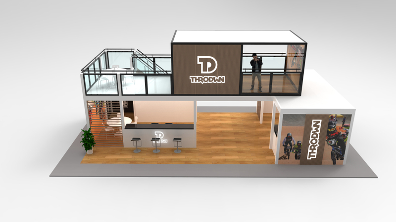 Tianyu High End Modular Aluminum Frame Design 2 Story Container Double Deck Booth Exhibition Stand for Sale