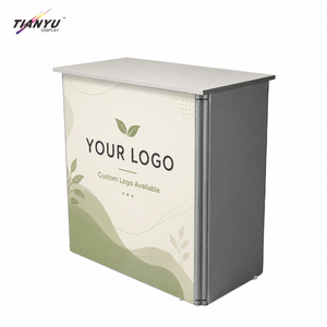 TIANYU Portable Trade Show Display Counter Foldable Set Reception Desk l Shape