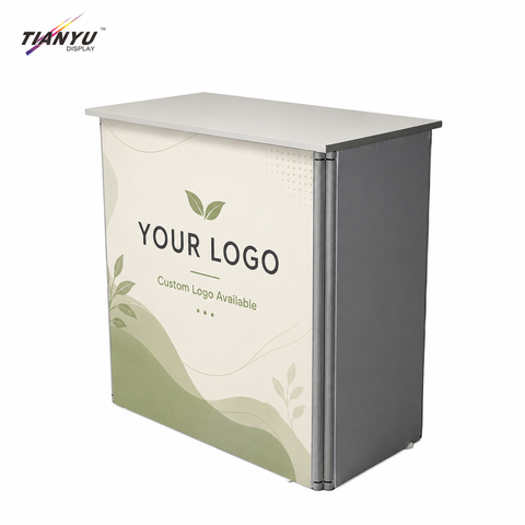 TIANYU Portable Trade Show Display Counter Foldable Set Reception Desk l Shape