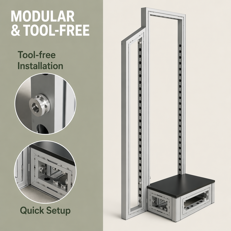 Modular Golf Club Display Rack Professional Sports Equipment Display Stand With Perforated Aluminum Frame for Retail Shop Store