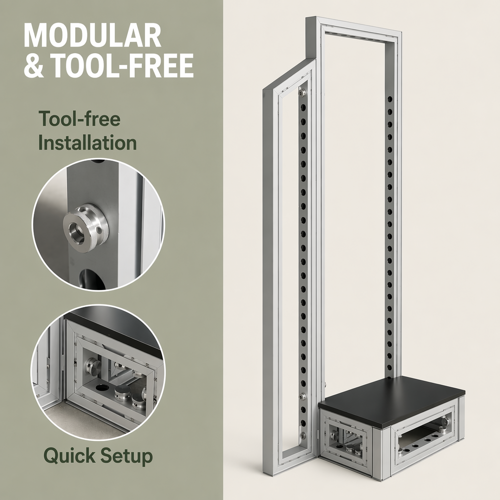 Modular Golf Club Display Rack Professional Sports Equipment Display Stand With Perforated Aluminum Frame for Retail Shop Store