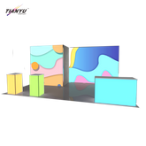 TIANYU Sintered Stone Tripod Display Hanger Trade Show Reception Desk for Playground Exhibition Booth Luxury Stands