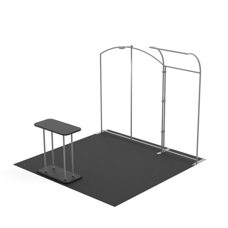 Tension Fabric Foldable Custom Double Metal Arch Backdrop Pop up Banner Advertisement Display Portable Exhibition Stand