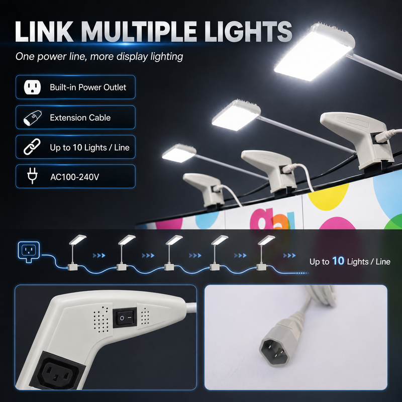 SL-2062-N50L 25W AC100-240V LED Exhibition Light 5630 SMD 1700LM Pop Up Frame Spotlight for Booth