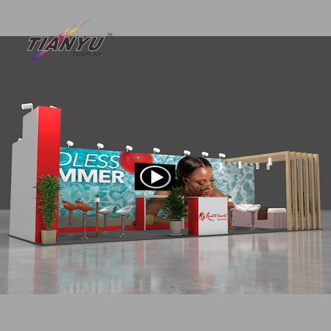 Tianyu Easy Assemble Aluminium Custom Build Exhibition Stand Design Company Beauty Expo Booth Tradeshow Exhibit Booth