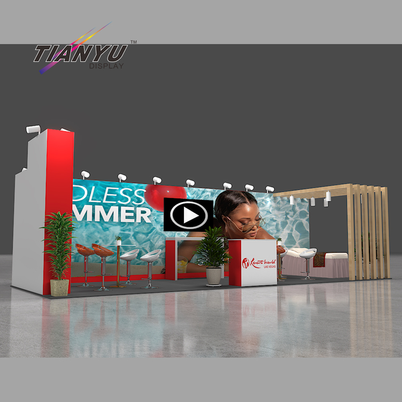Tianyu Easy Assemble Aluminium Custom Build Exhibition Stand Design Company Beauty Expo Booth Tradeshow Exhibit Booth
