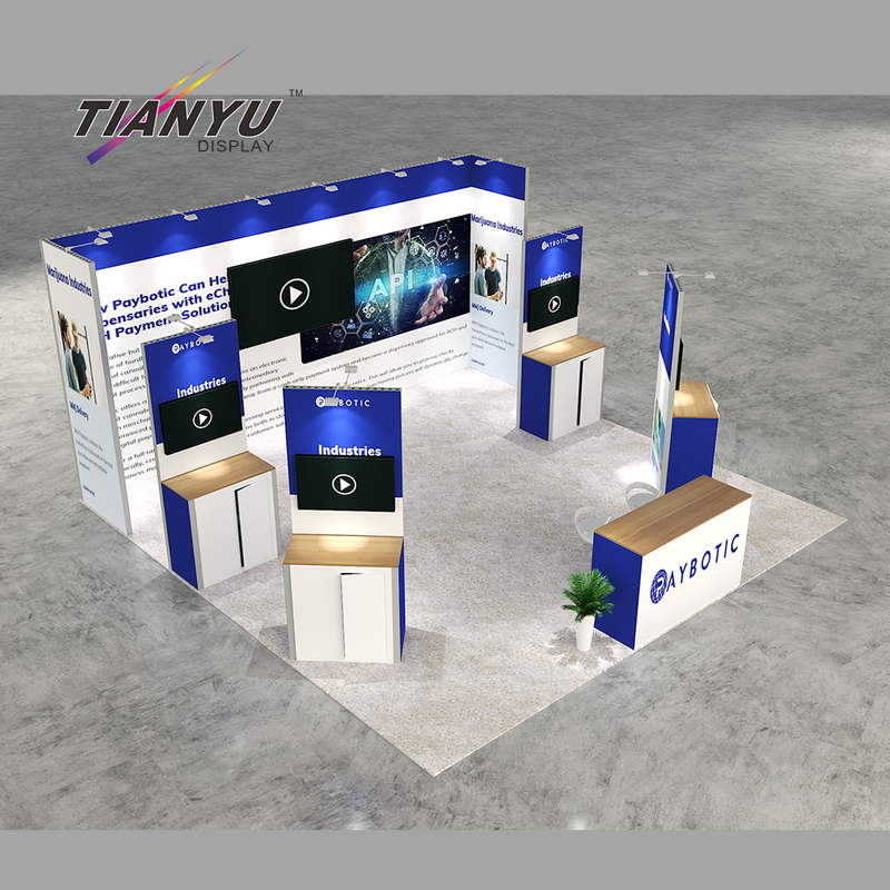 Tianyu Bespoke Exhibition Design Company 3x3 6x6 Custom Exhibition Stands with TV Stand