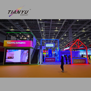 Tianyu Luxury 2 Floor Exhibition Booth Manufacturer Customized Technology Design Eg Lightbox Booths Exhibition Stand Ecofriendly
