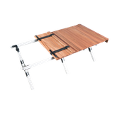 New Design Outdoor Garden Wood Small Dining Room Long Fold Up Wooden Camping Folding Picnic Egg Roll Table