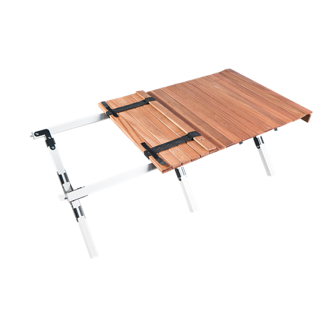 New Design Outdoor Garden Wood Small Dining Room Long Fold Up Wooden Camping Folding Picnic Egg Roll Table