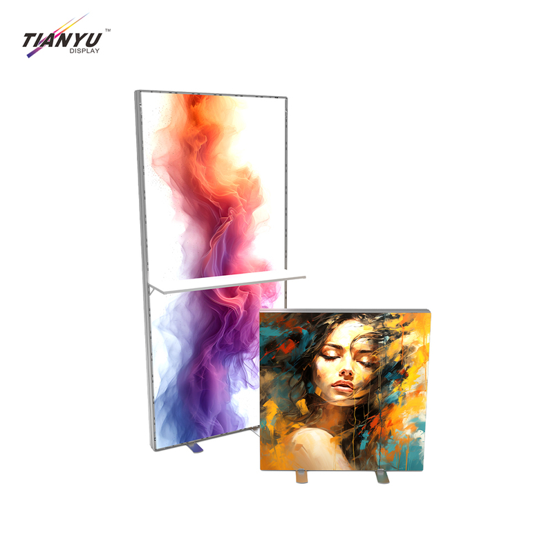 TIANYU New System Trade Show Display Slim Aluminum Frame LED Light Box Modular Customizable Shape Exhibition Booth Easy Setup