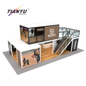 Tianyu High End Modular Aluminum Frame Design 2 Story Container Double Deck Booth Exhibition Stand for Sale