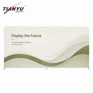 TIANYU 229*500cm Portable Tension Fabric Exhibition Stand
