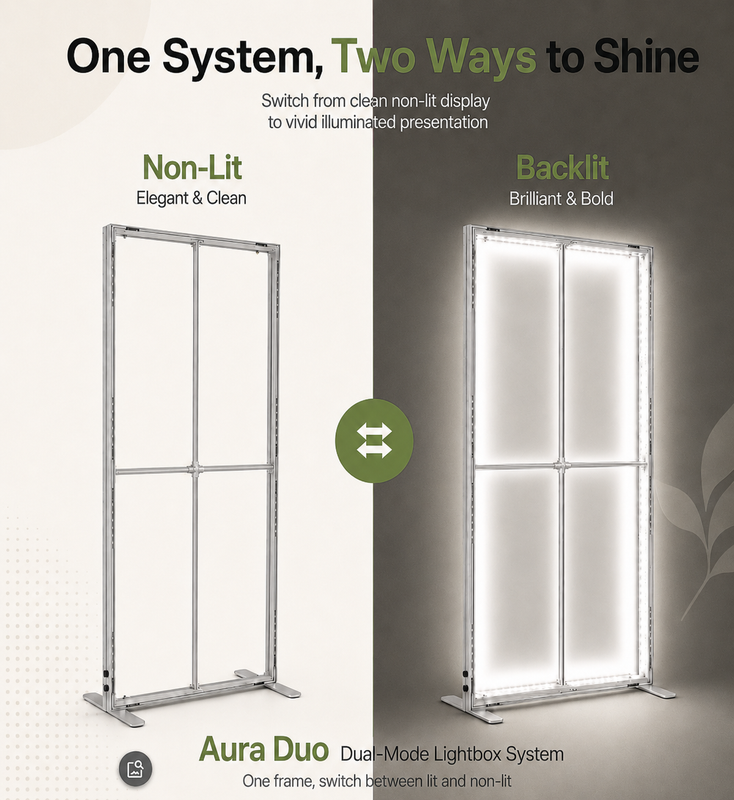 TIANYU 992*2480mm New Aura Duo System Exhibition Light Box