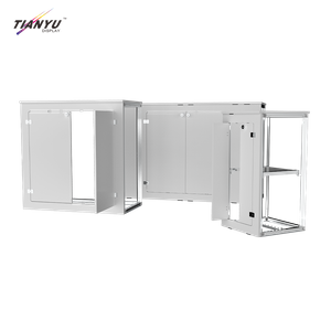 TIANYU Nail Tall Reception Desk Custom Exhibition Stand Display Pop Up with Shelves Trade Show
