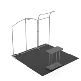 Tension Fabric Foldable Custom Double Metal Arch Backdrop Pop up Banner Advertisement Display Portable Exhibition Stand