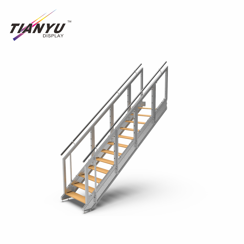 TIANYU Stand Modular System Aluminium Wall Frames Trade Show Display Reused and Over Again Double Storey Exhibition Booth