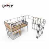 TIANYU Recycle 2 Story Stand Two Floor Exhibition Aluminum Frame System Double Deck Trade Show Booth