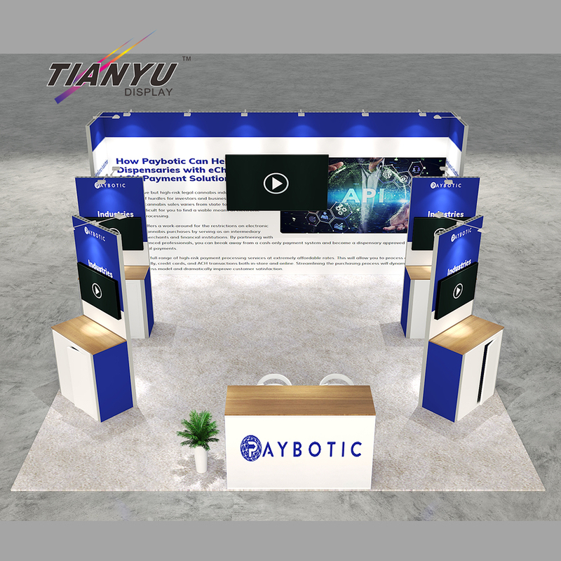 Tianyu Bespoke Exhibition Design Company 3x3 6x6 Custom Exhibition Stands with TV Stand