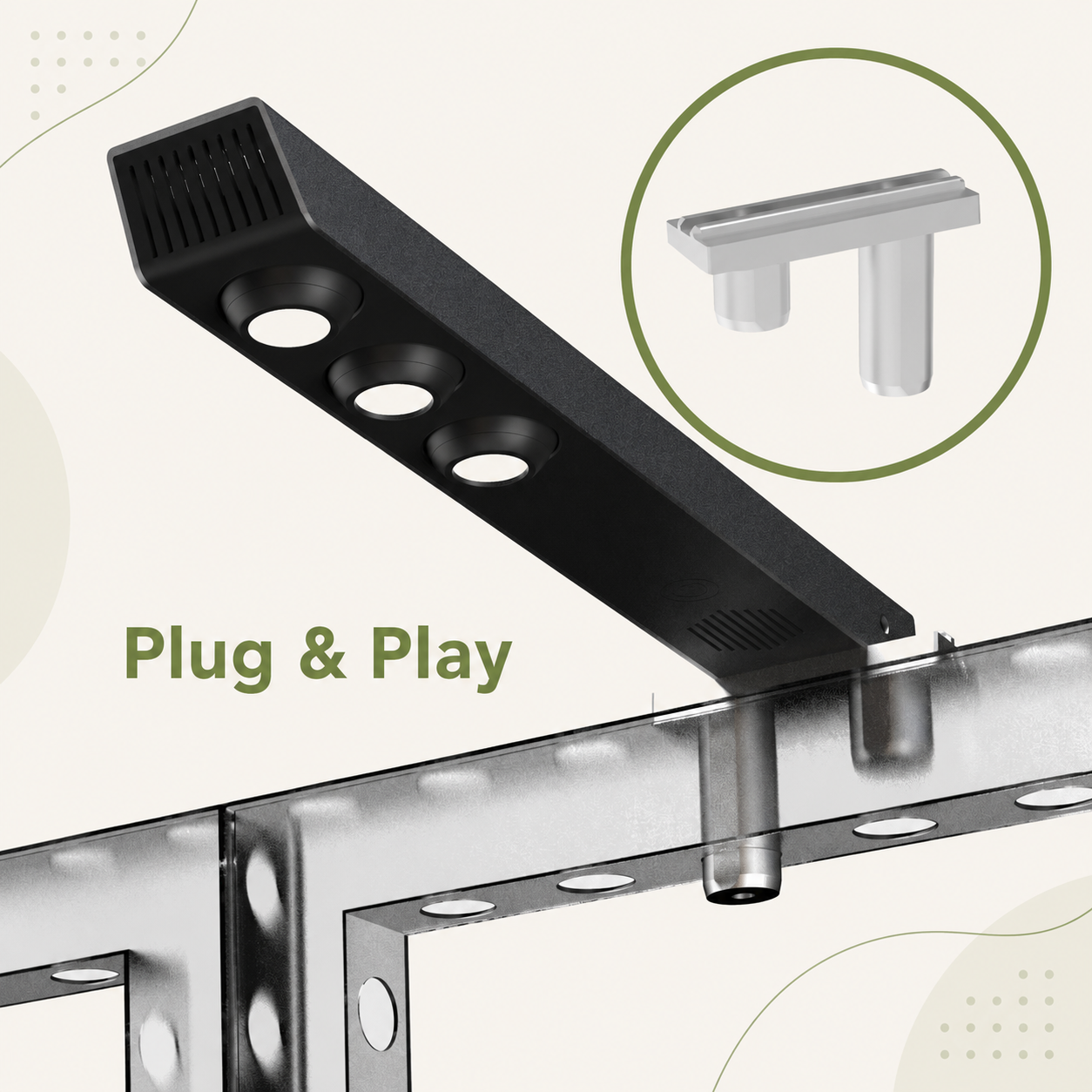 24W DC24V LED Spotlight, 1600lm High Output, 3CCT + Stepless Dimming, for Modular Booth and Showcase