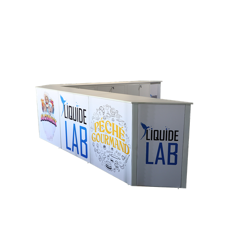 Tianyu Hot Sale Aluminum Frame Tension Fabric Promotion Booth Counter Table Portable Exhibition Reception Desk