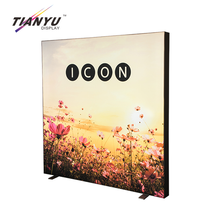 Tianyu New Product Trade Show Display Booth Double Signs Aluminum Free Standing Advertising Led Light Box