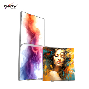 TIANYU New System Trade Show Display Slim Aluminum Frame LED Light Box Modular Customizable Shape Exhibition Booth Easy Setup