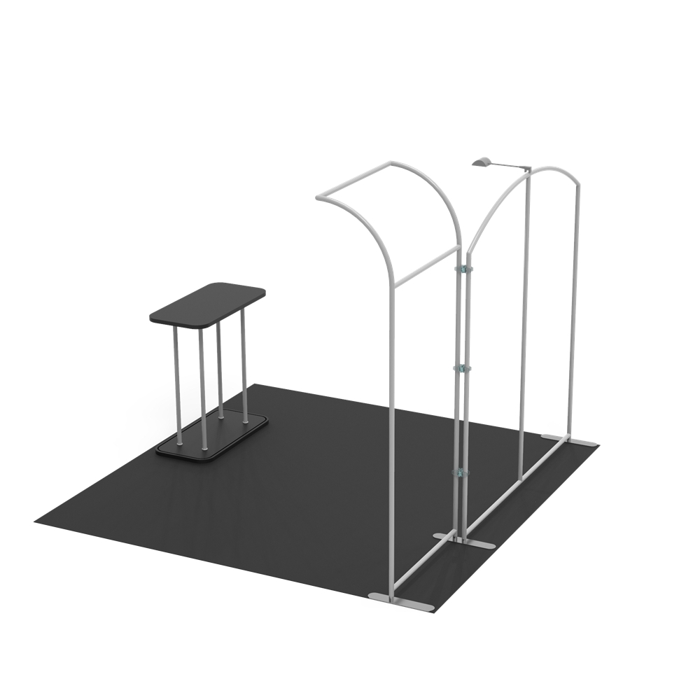 Tension Fabric Foldable Custom Double Metal Arch Backdrop Pop up Banner Advertisement Display Portable Exhibition Stand
