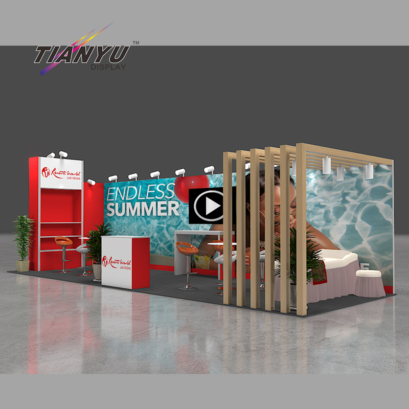 Tianyu Easy Assemble Aluminium Custom Build Exhibition Stand Design Company Beauty Expo Booth Tradeshow Exhibit Booth