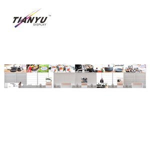 TIANYU China Exhibition Booth Blender Construction Design Company Exhibition Stand Contractor Trade Show Display with Shelves